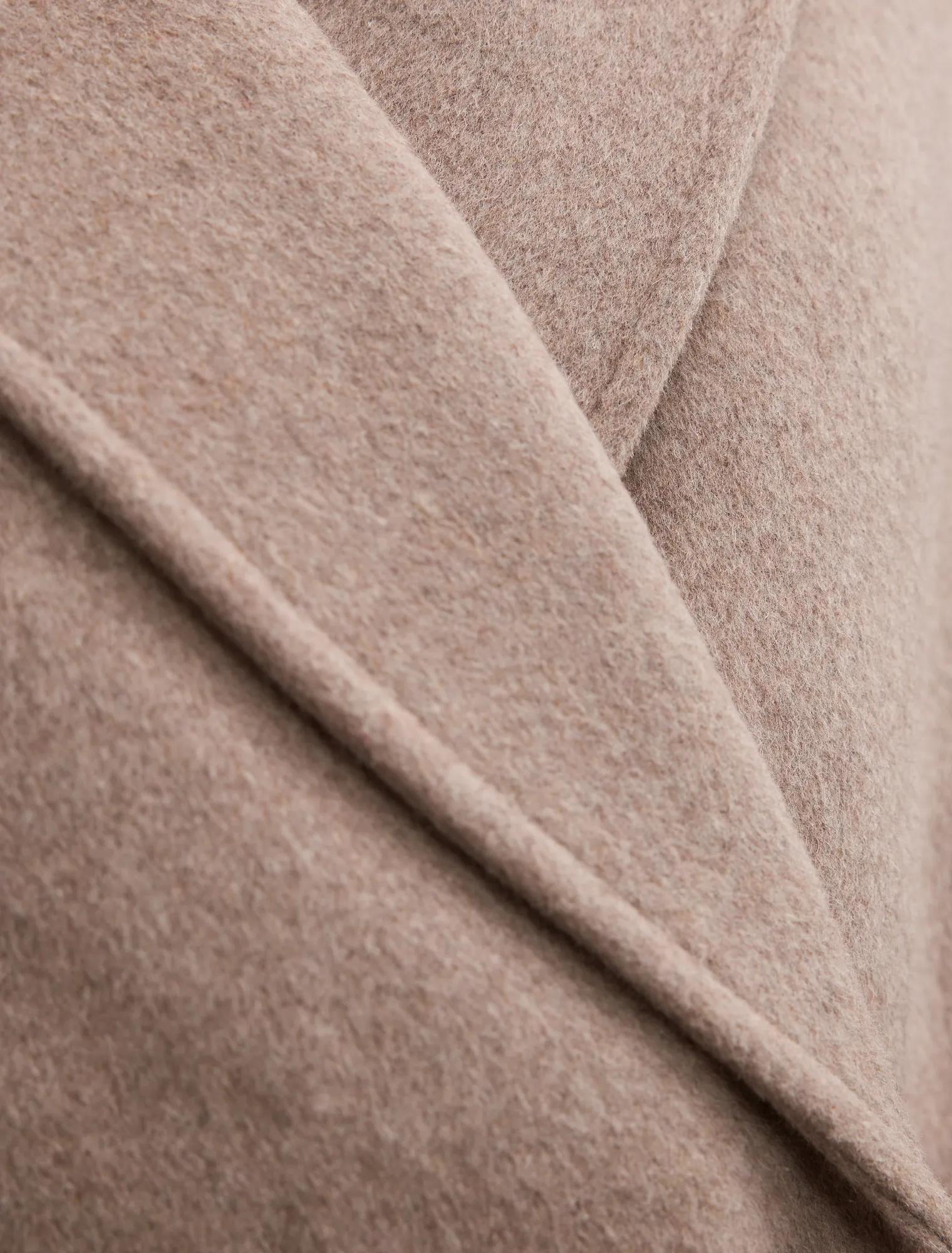 Ember Double Breasted Wrap Coat Oat Marle