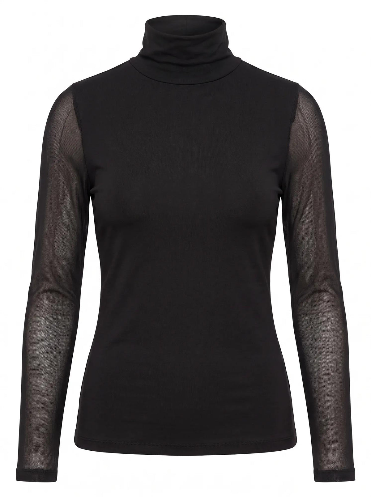 Halston Roll Neck Long Sleeve Black_mannequin
