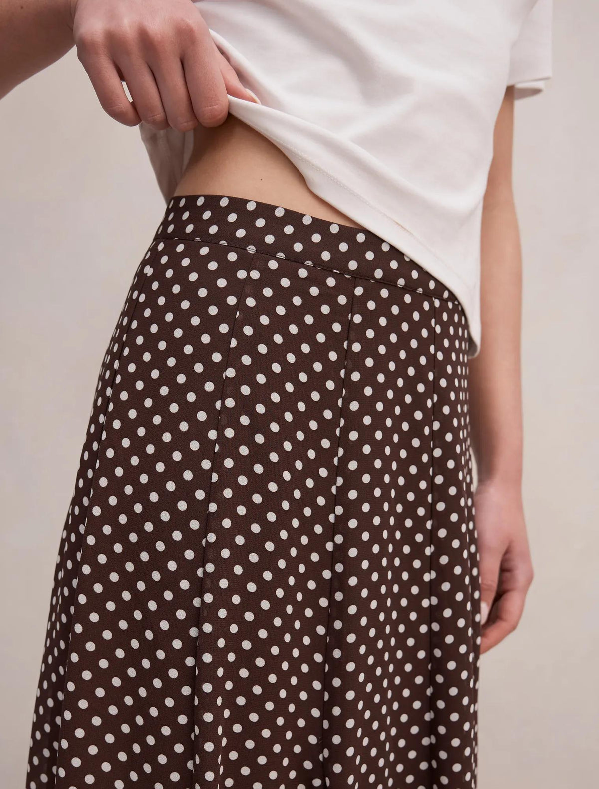 Allison Godet Midi Skirt Tilbury Spot