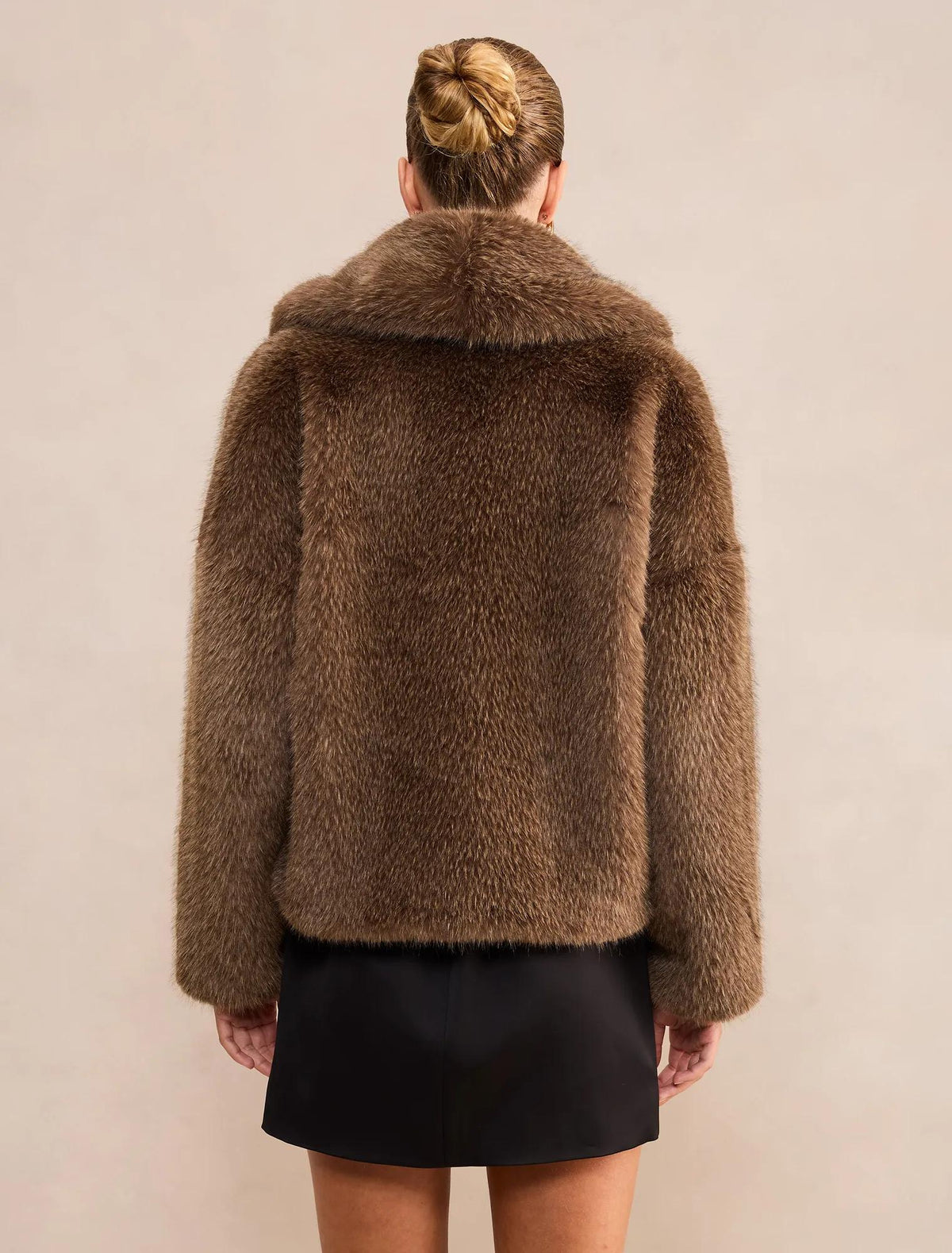 Frankie Faux Fur Jacket Chocolate