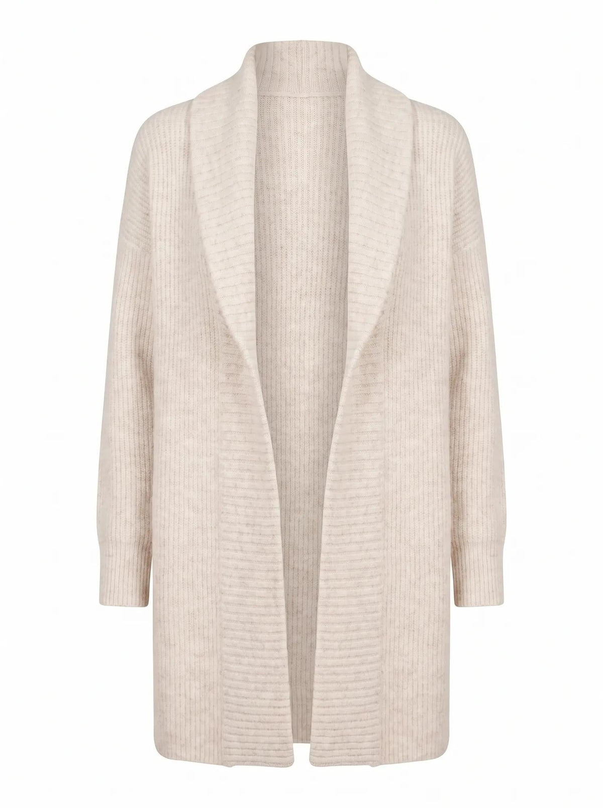 Rosie Longline Knit Cardigan Neutral Oatmeal