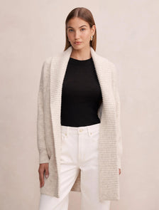 Rosie Longline Knit Cardigan Neutral Oatmeal