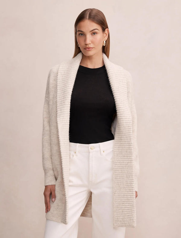 Rosie Longline Knit Cardigan Neutral Oatmeal