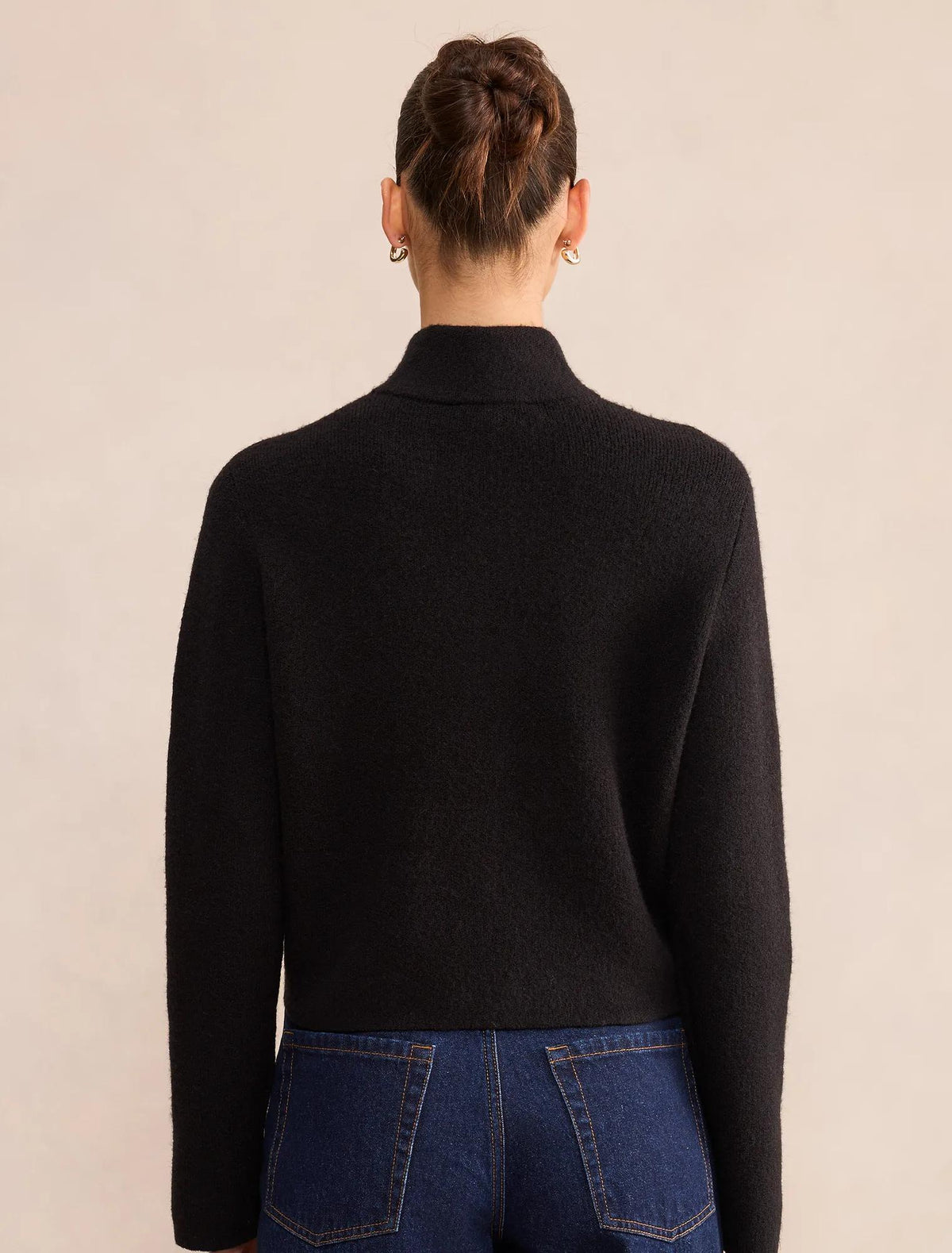 Piper Funnel Neck Cardigan Black
