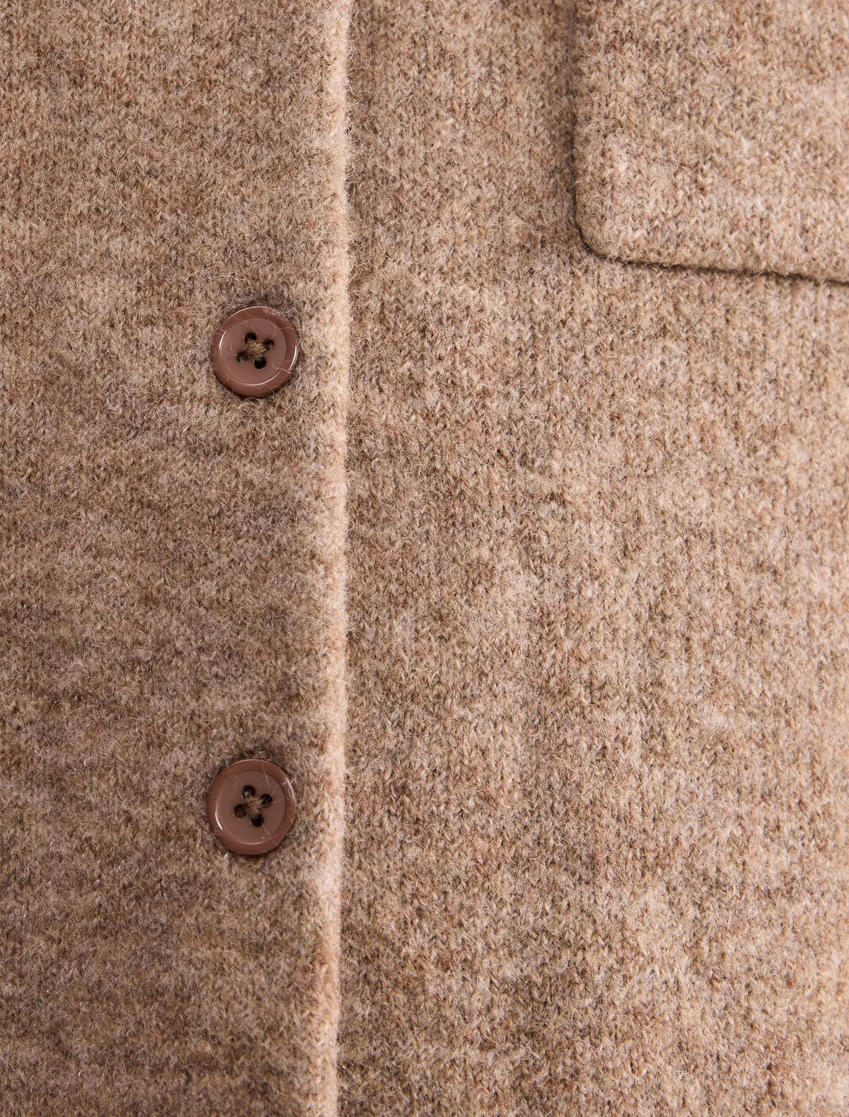 Piper Funnel Neck Cardigan Hazelnut Brown