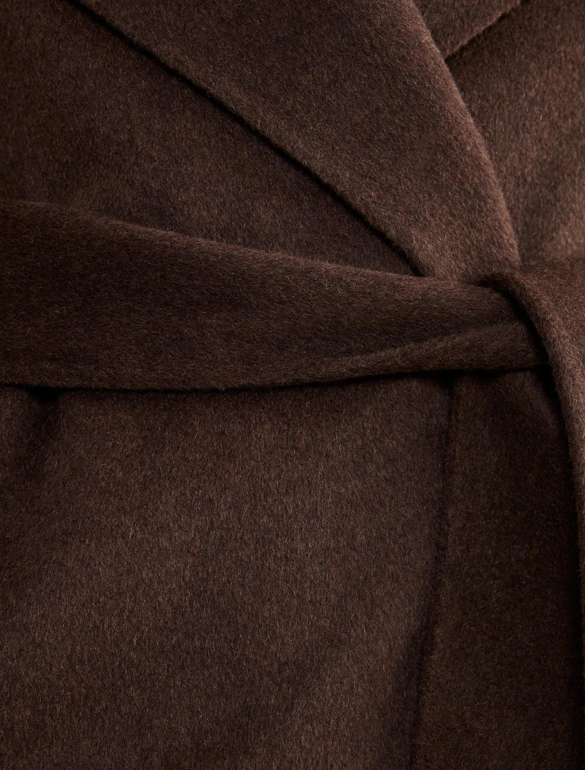 Clare Felled Wrap Coat Chocolate