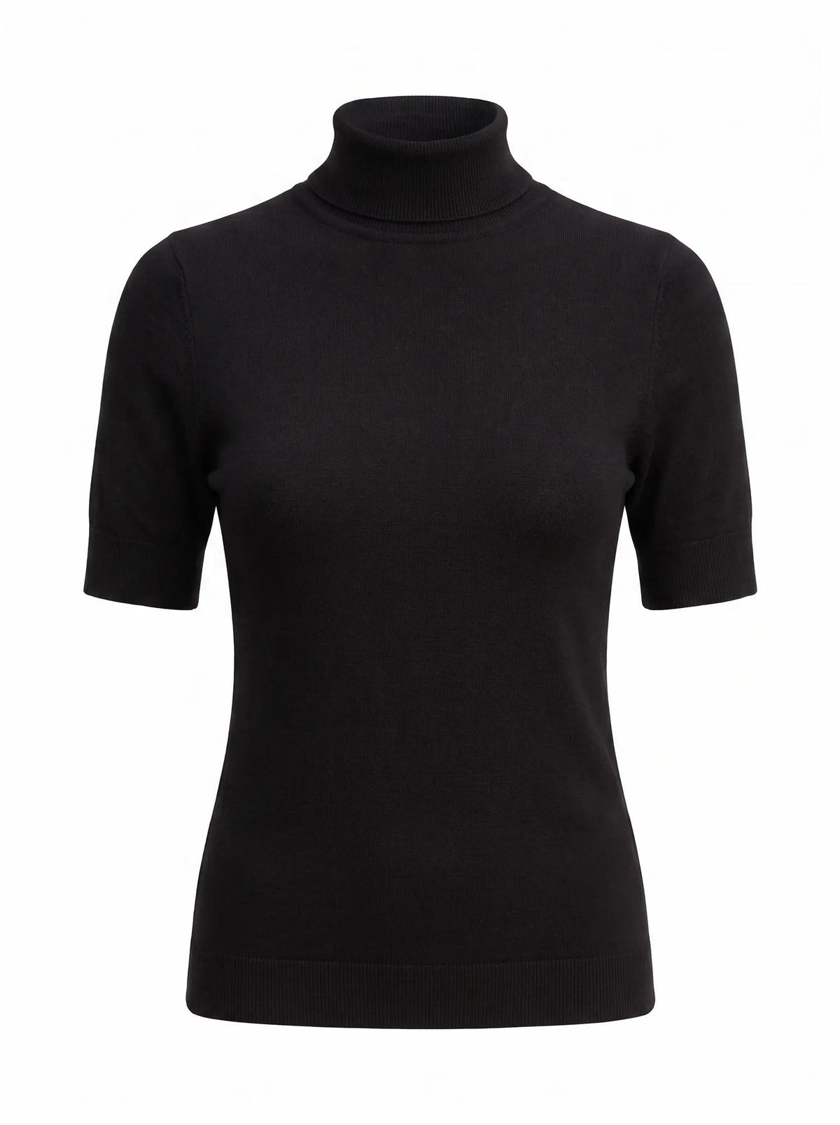 Kate Roll Neck Tee Black_mannequin