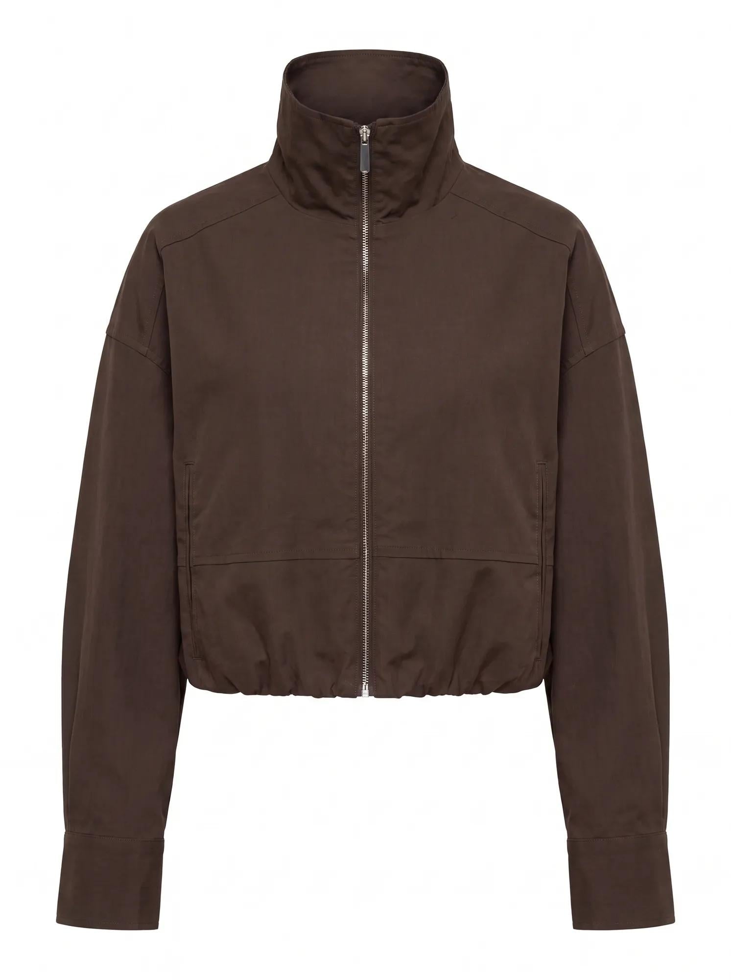 Brooke Funnel Neck Jacket Chocolate