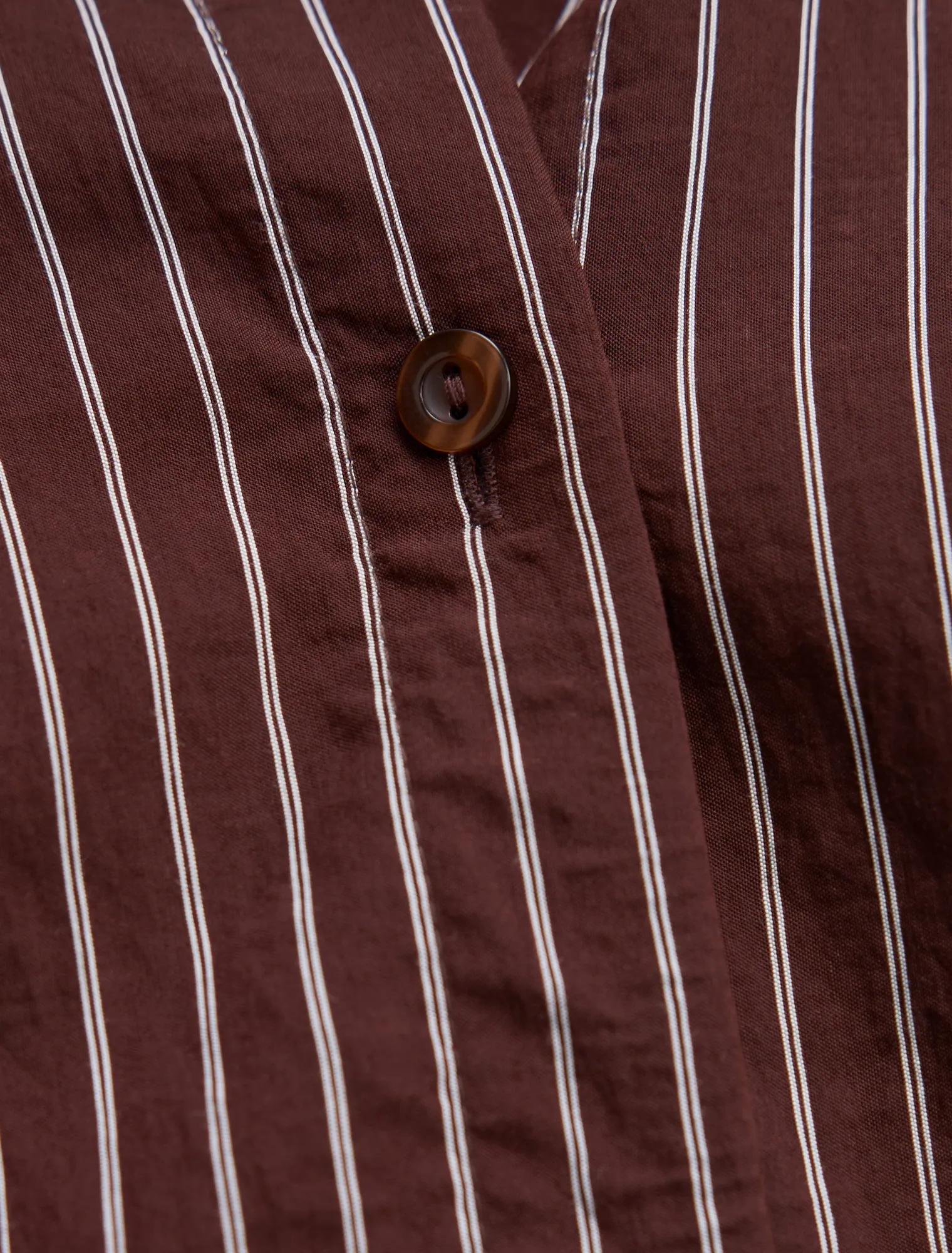 Violetta Bubble Shirt Chocolate Stripe