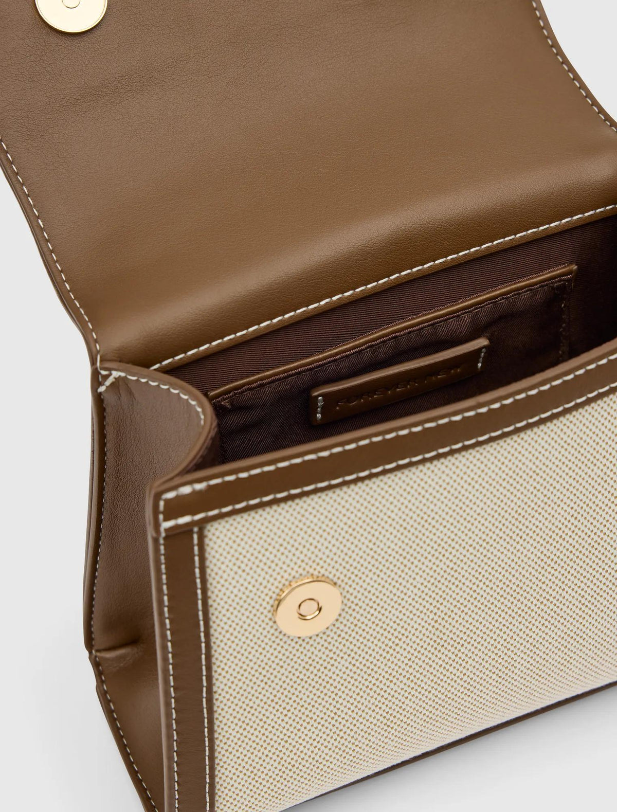 Laurel Lock Top Handle Canvas/Chocolate