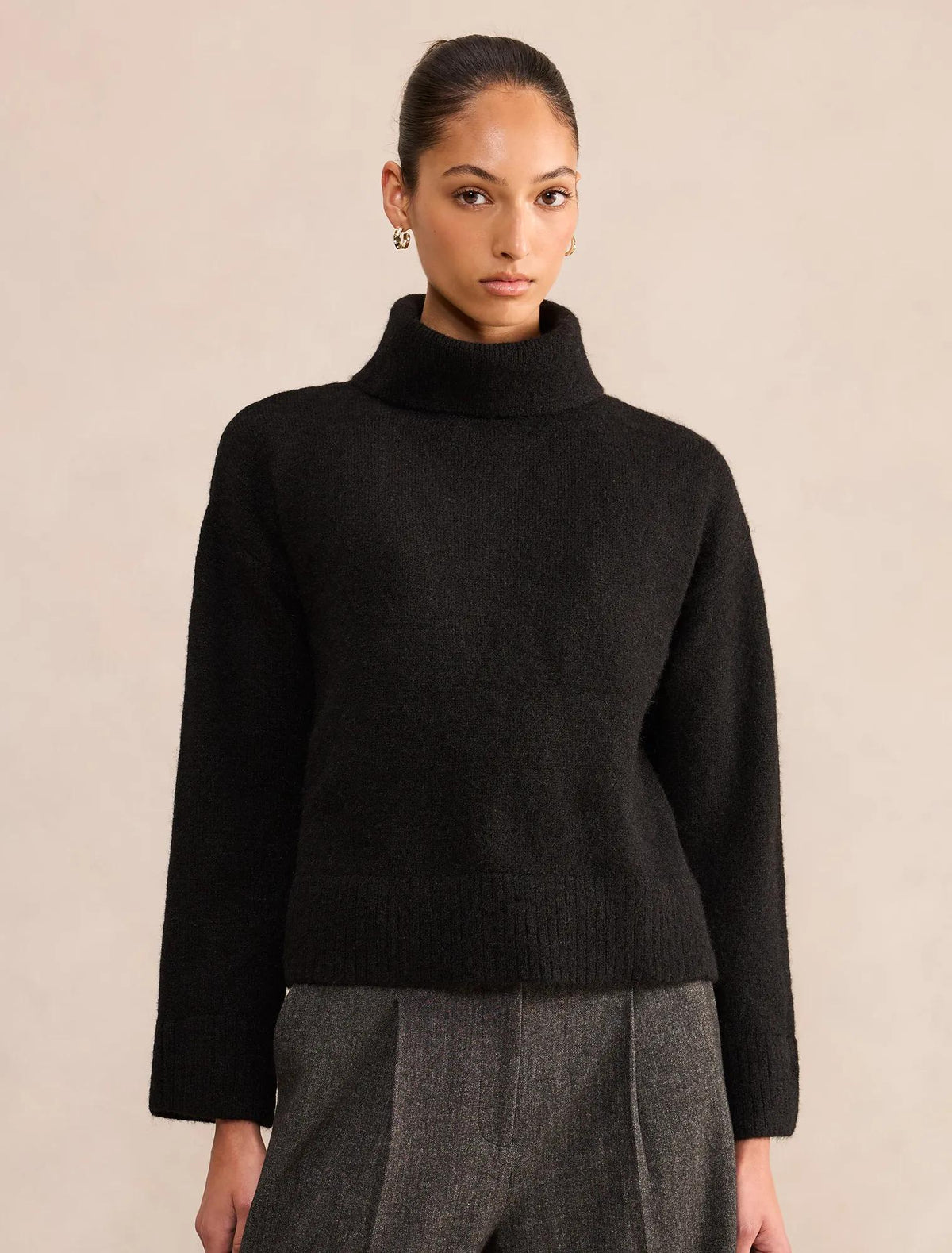 Olivia Roll Neck Sweater Black