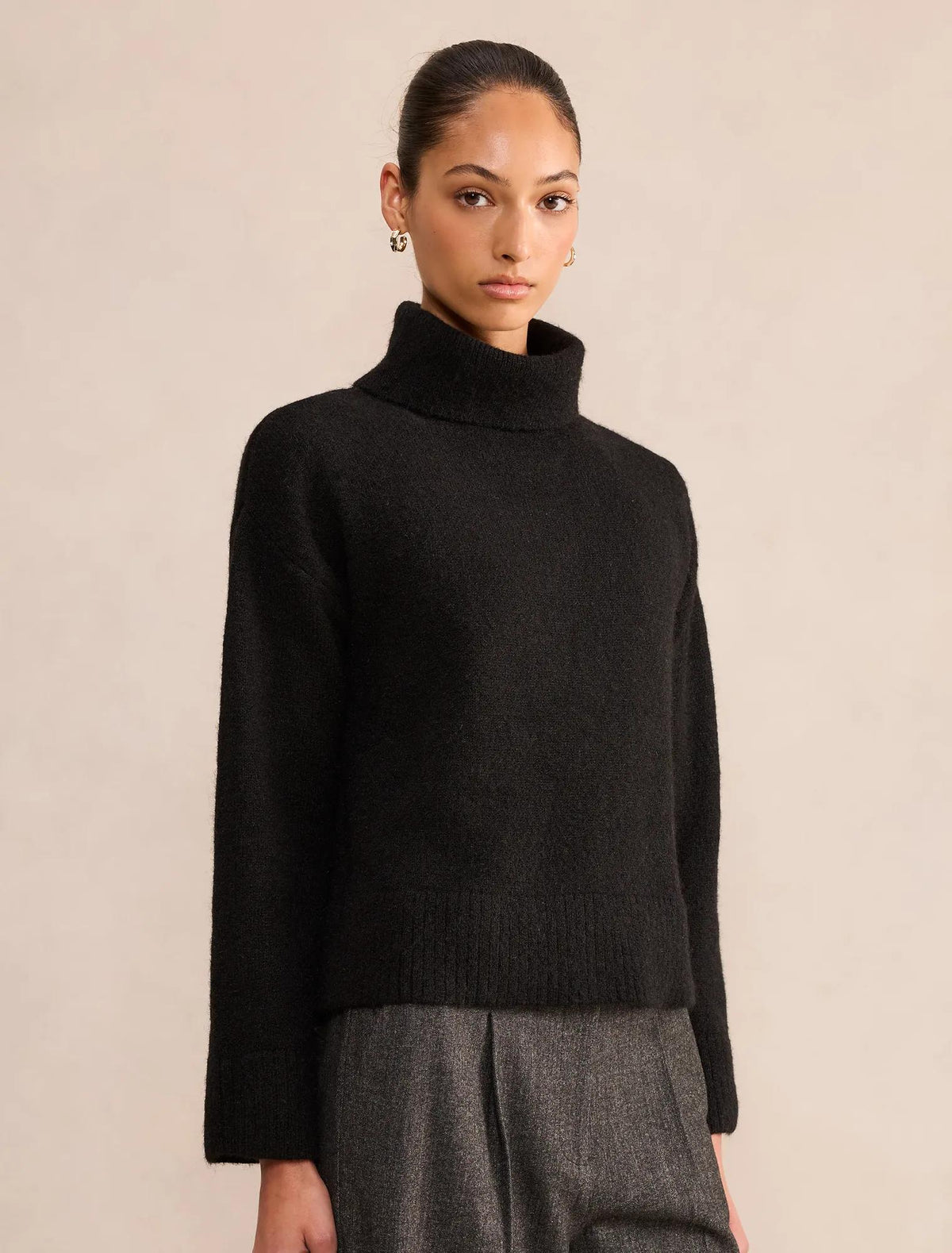 Olivia Roll Neck Sweater Black