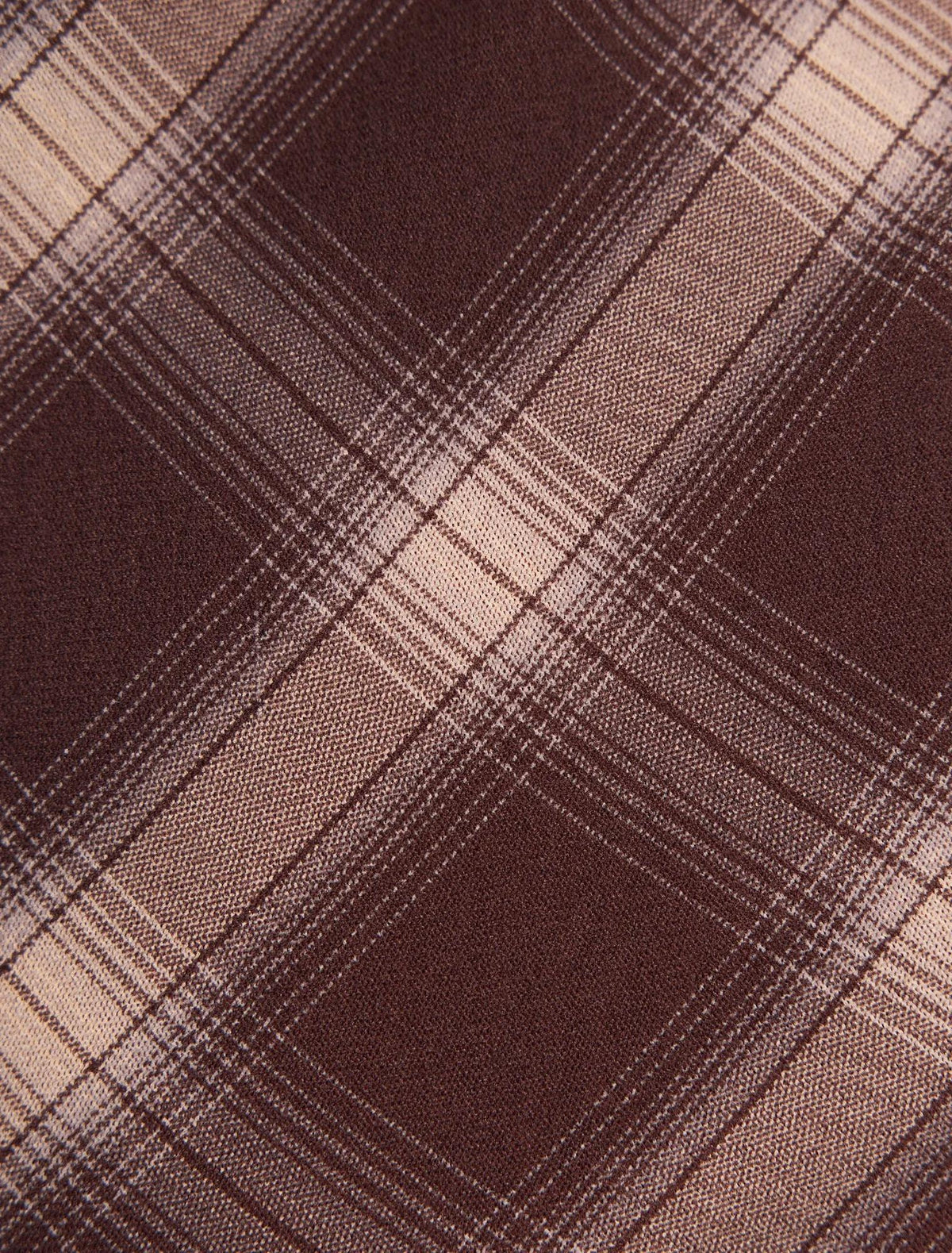 Allegra Check Long Sleeve Top Brown Check