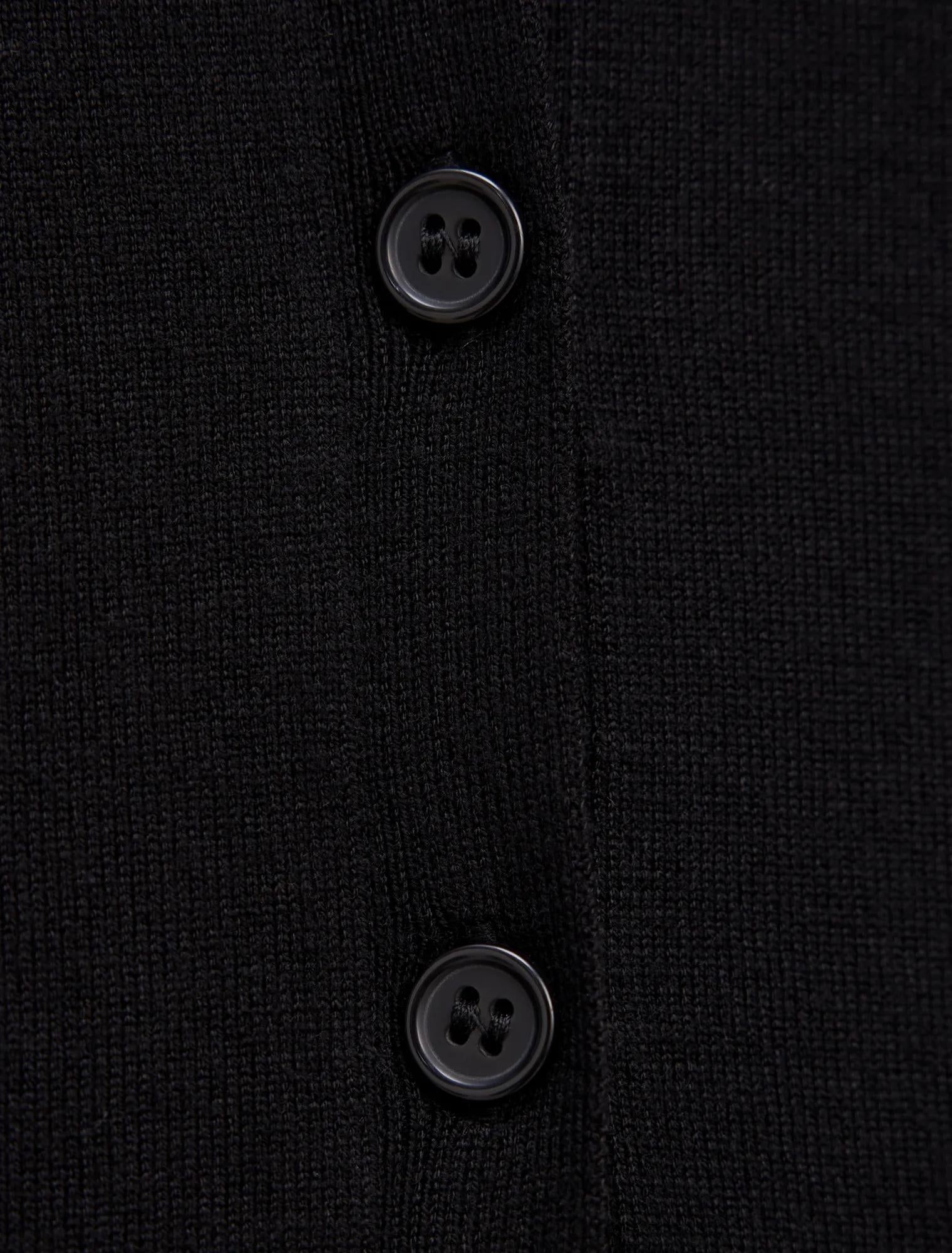 Maisie Button Through Knit Tee Black