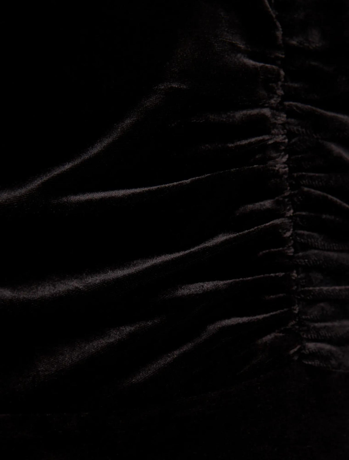 Elma Velvet Ruched Maxi Black