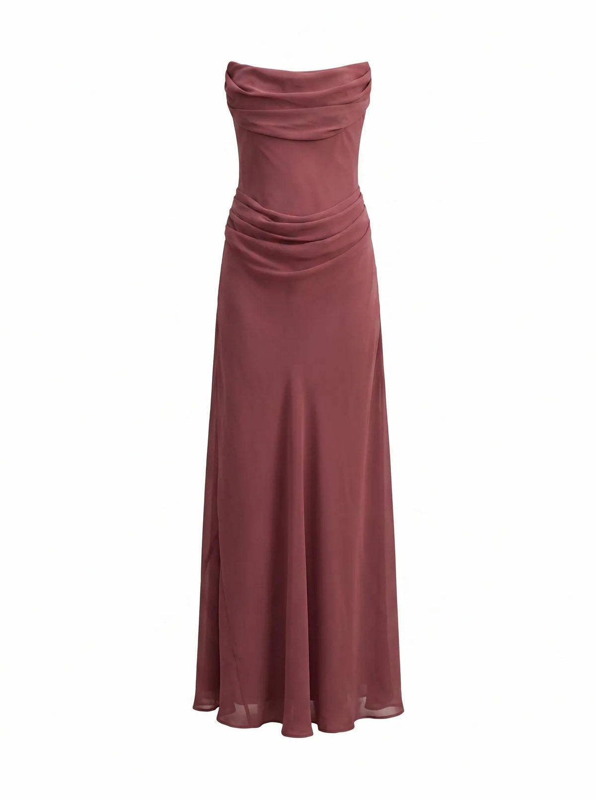 Gwynne Petite Draped Strapless Maxi Sugar Plum_mannequin
