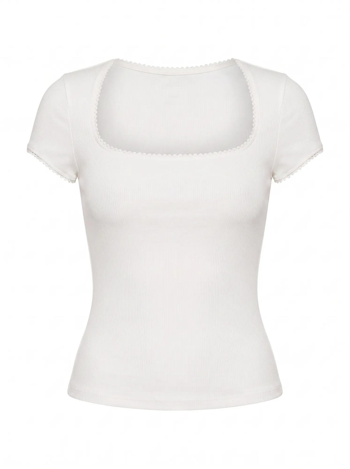 Esther Scoop Neck Trim Tee Porcelain_mannequin