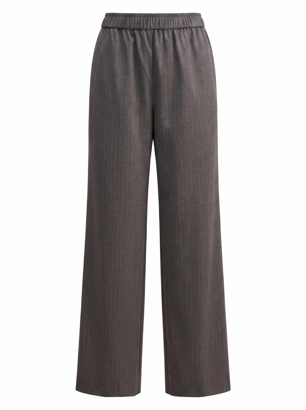 Ella Elastic Wide Leg Pants Grey Pinstripe_mannequin