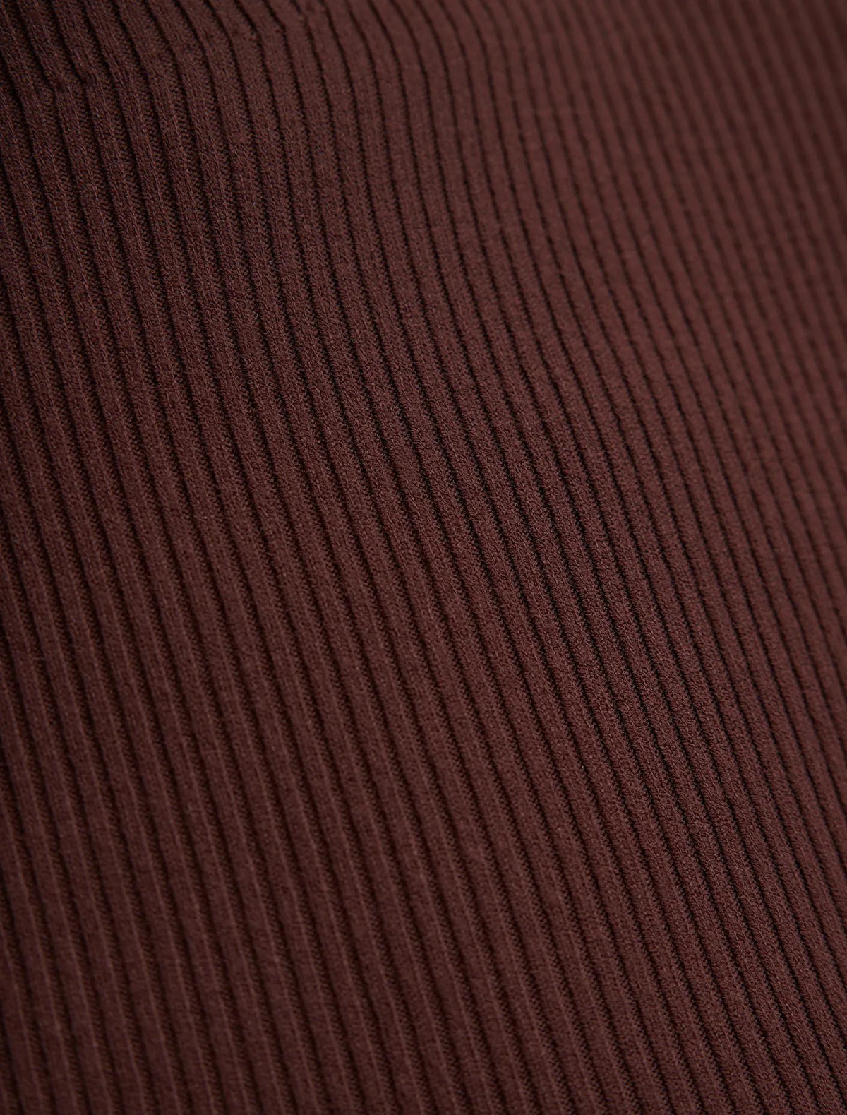 Sienna High Neck Knit Top Chocolate