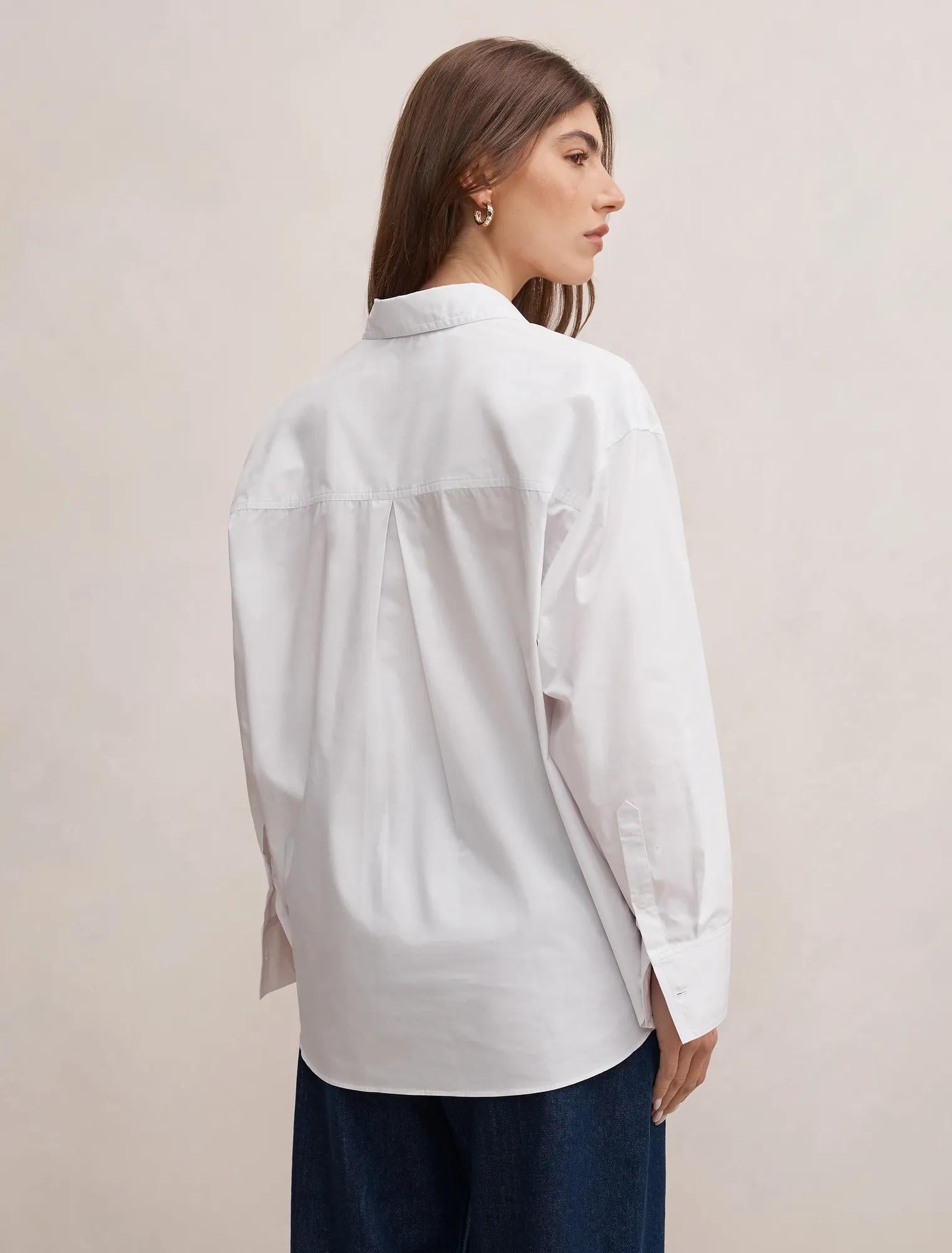 Ivie Oversized Shirt Porcelain