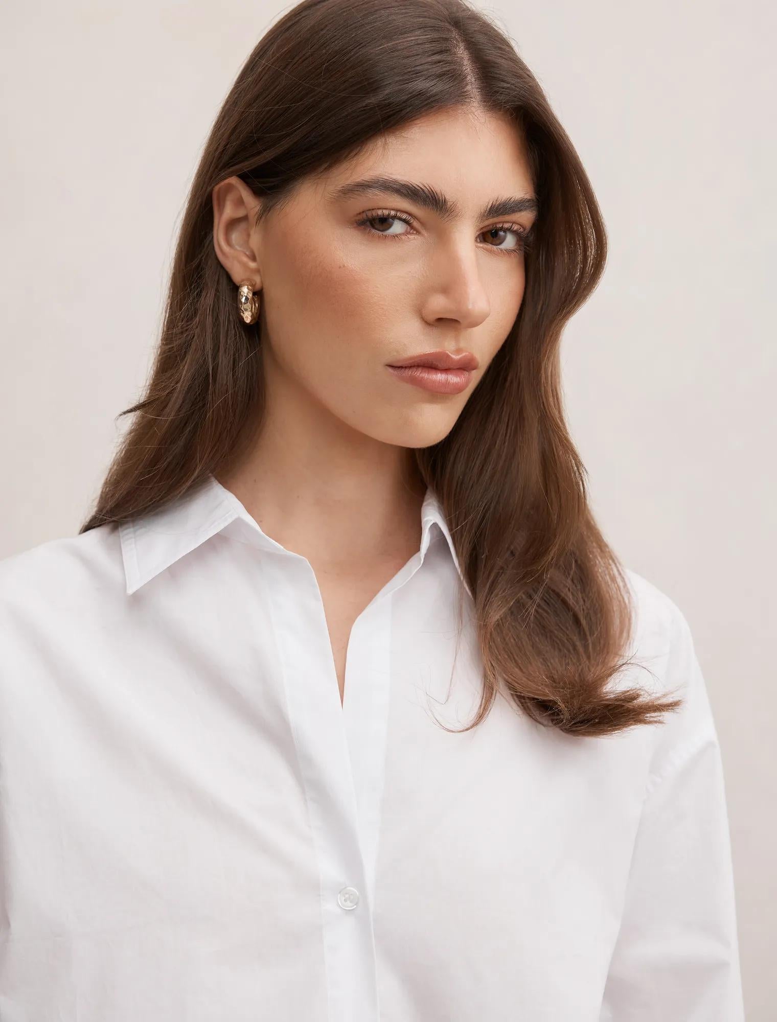 Ivie Oversized Shirt Porcelain