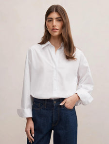 Ivie Oversized Shirt Porcelain