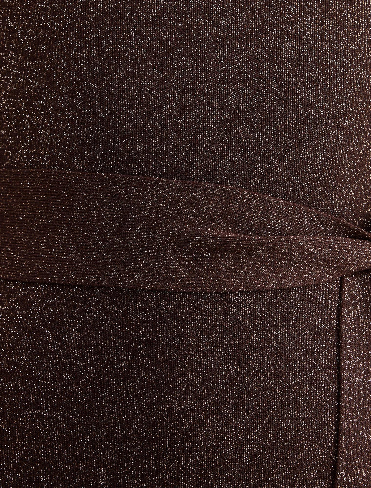 Felicity Metallic Knit Midi Chocolate/ Gold Lurex