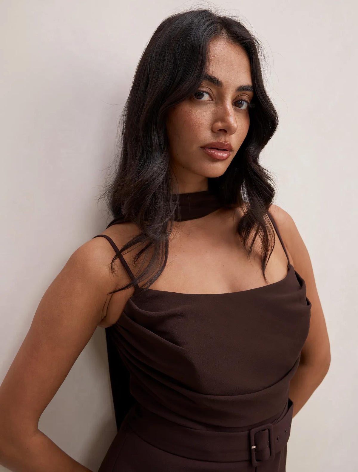 Claudia Strappy Jumpsuit Dark Chocolate