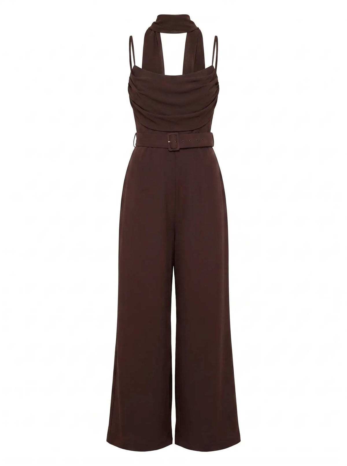 Claudia Strappy Jumpsuit Dark Chocolate