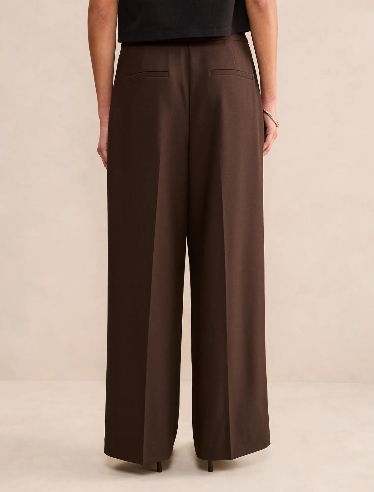 Mila Wrap Wide Leg Pants Dark Chocolate