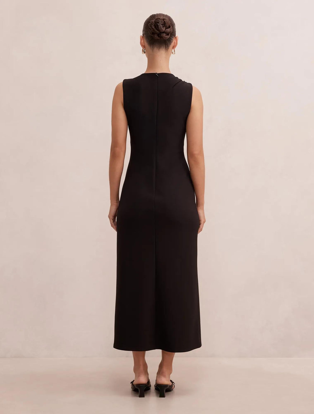 Rylie Petite Ruffle Maxi Dress Black