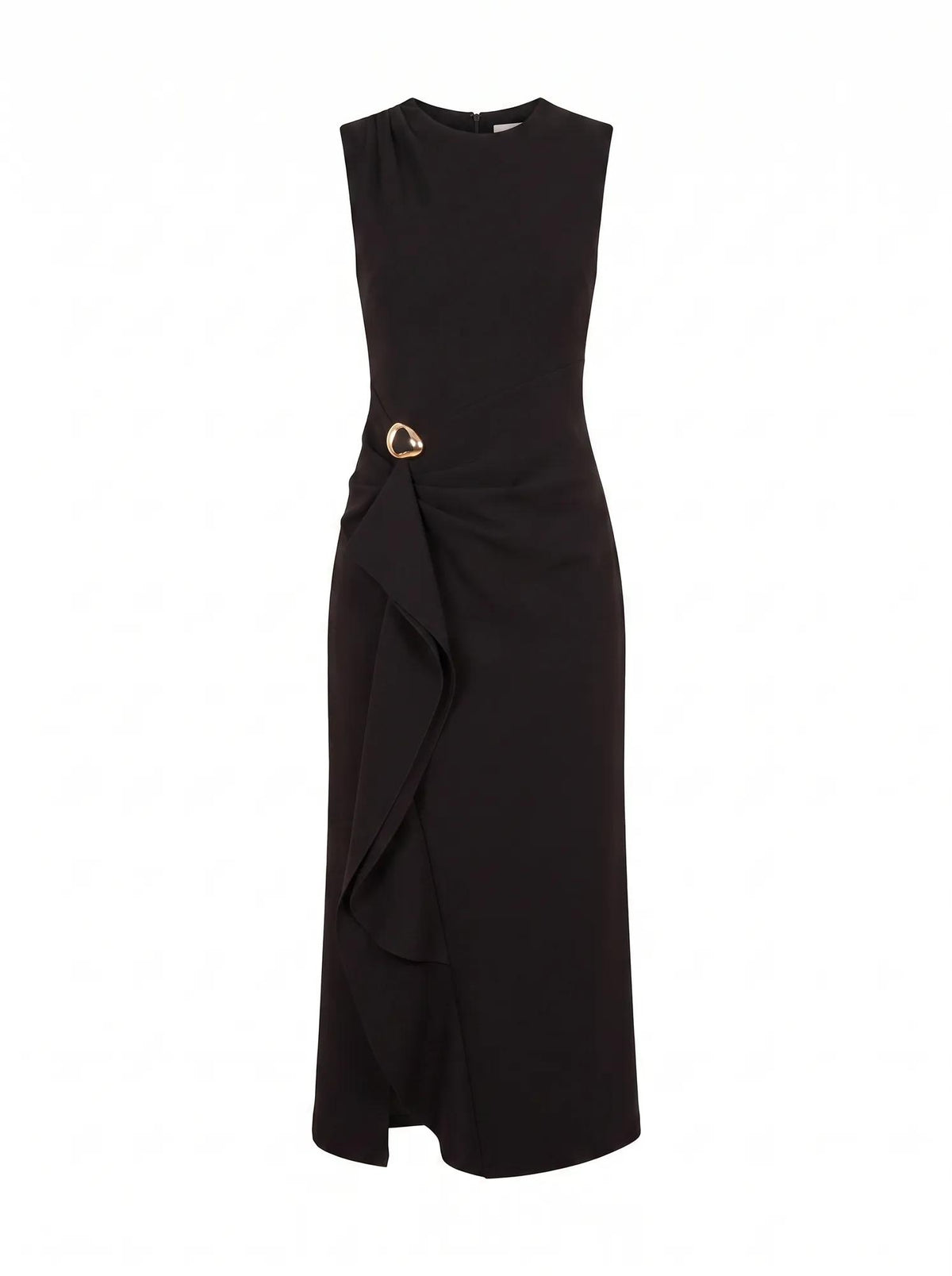 Rylie Petite Ruffle Maxi Dress Black_mannequin