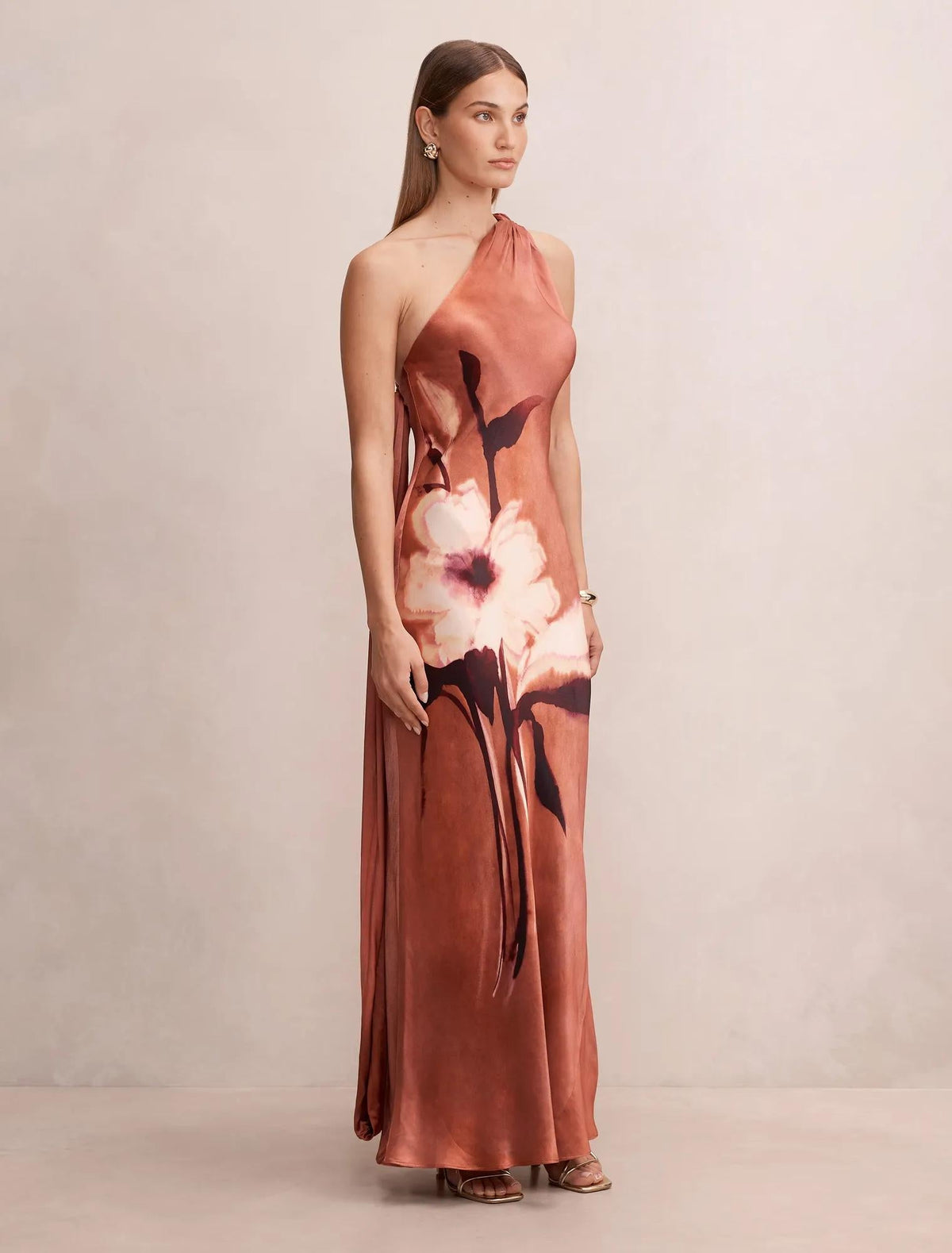 Maliah One Shoulder Sash Maxi Londrina Floral