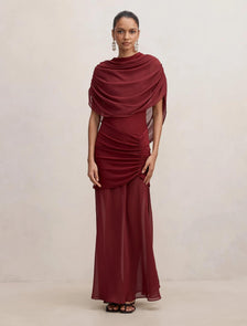 Lola Petite Cape Maxi Red Plum