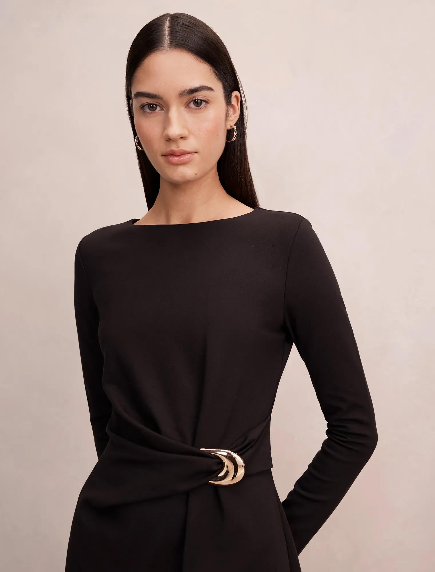 Lennox Hardware Mini Dress Black