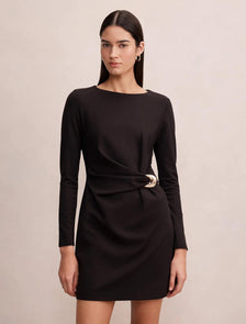 Lennox Hardware Mini Dress Black