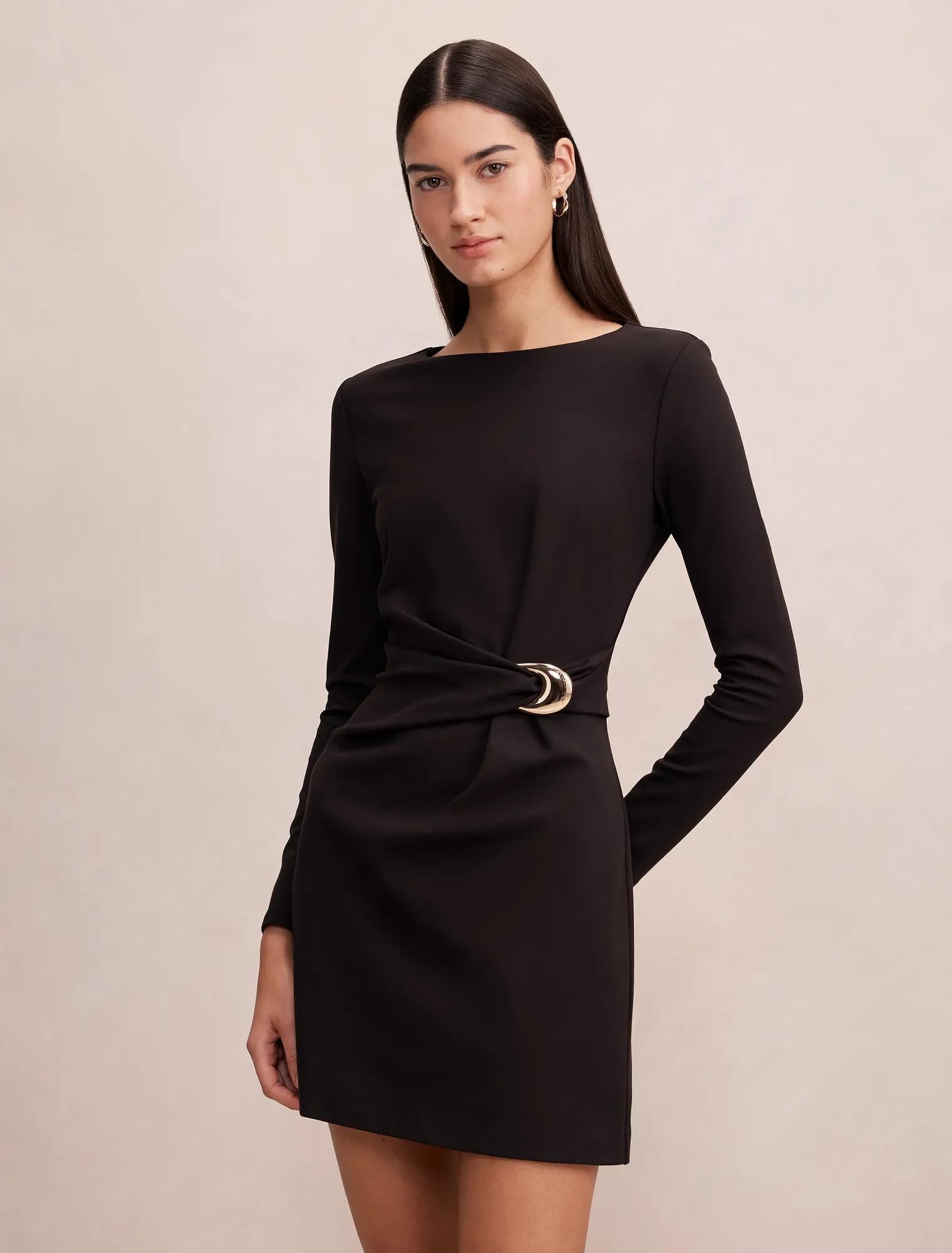 Lennox Hardware Mini Dress Black