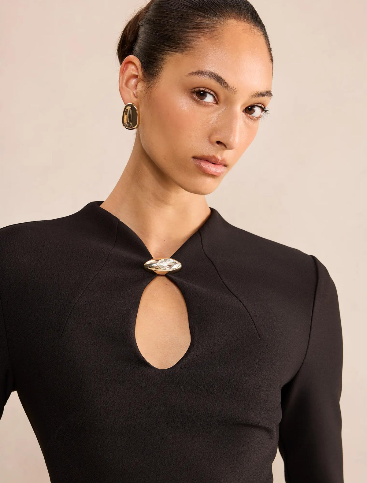 Dylan Long Sleeve Keyhole Mini Black