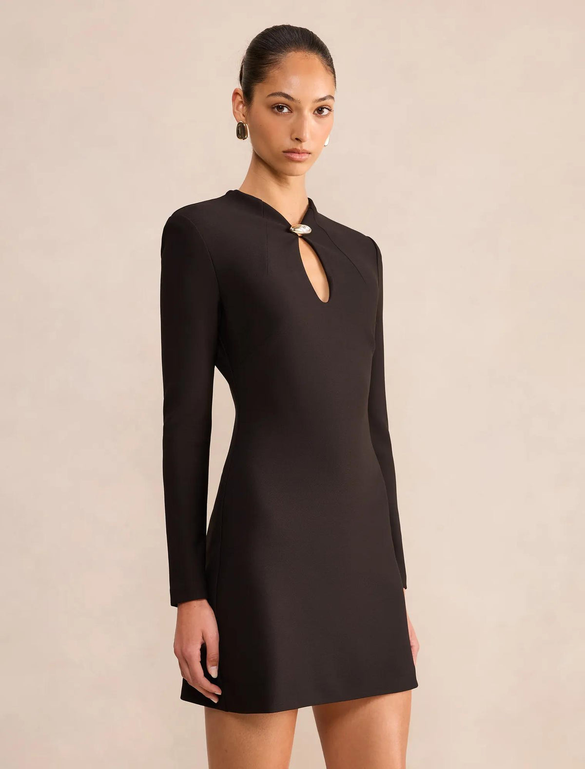 Dylan Long Sleeve Keyhole Mini Black