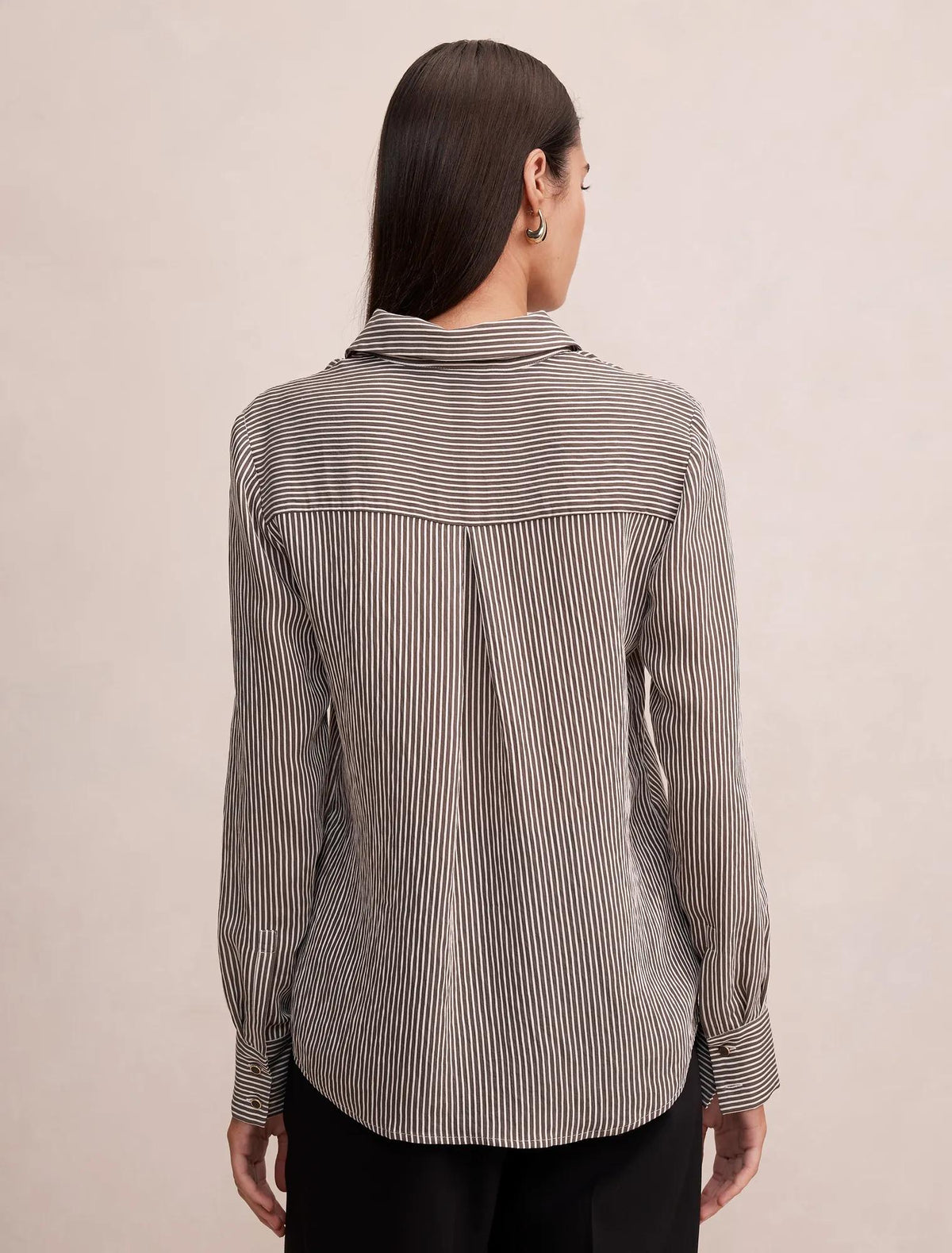 Solara Stripe Shirt Khaki Stripe