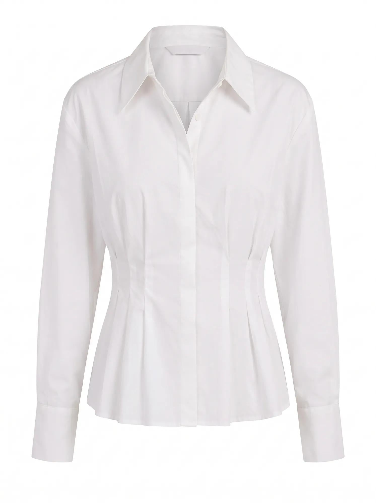 Blake Pleat Detail Shirt Porcelain_mannequin