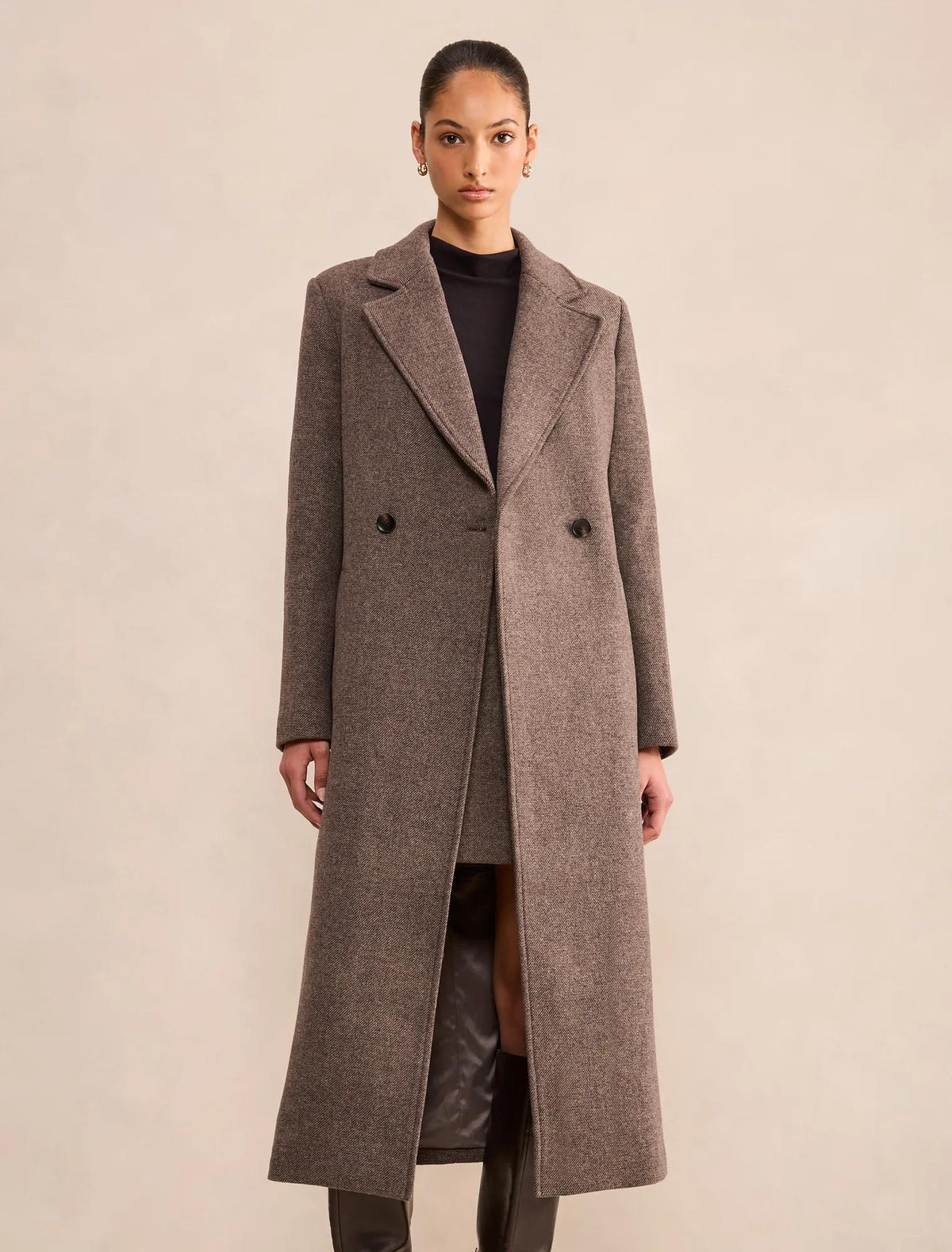 Scout Double Breasted Coat Brown Set