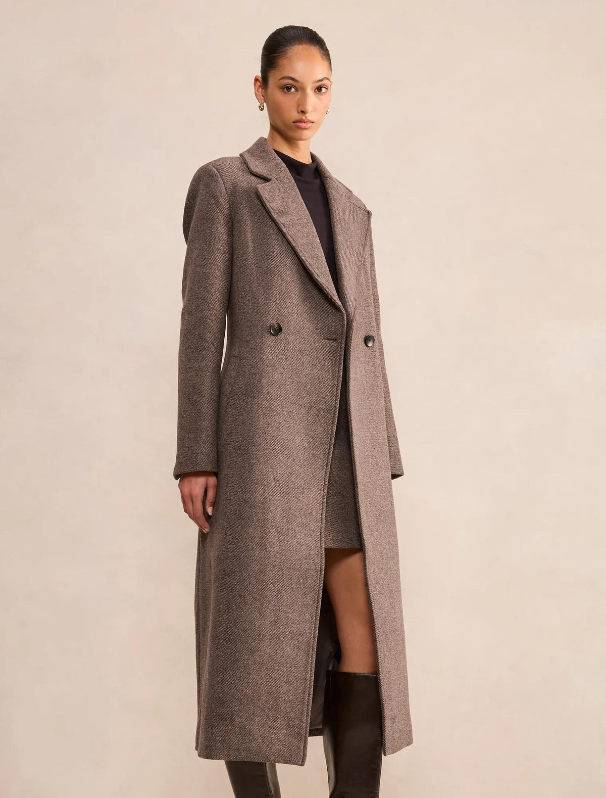 Scout Double Breasted Coat Brown Set