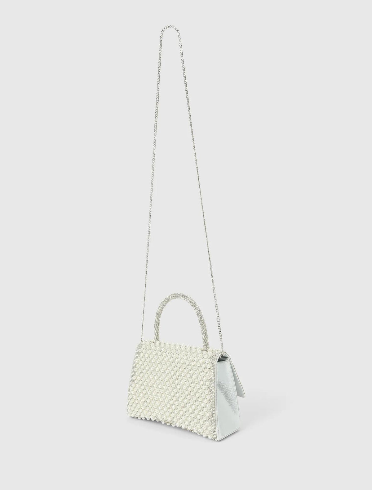 Eliana Pearl Sparkle Top Handle Silver/ Pearl