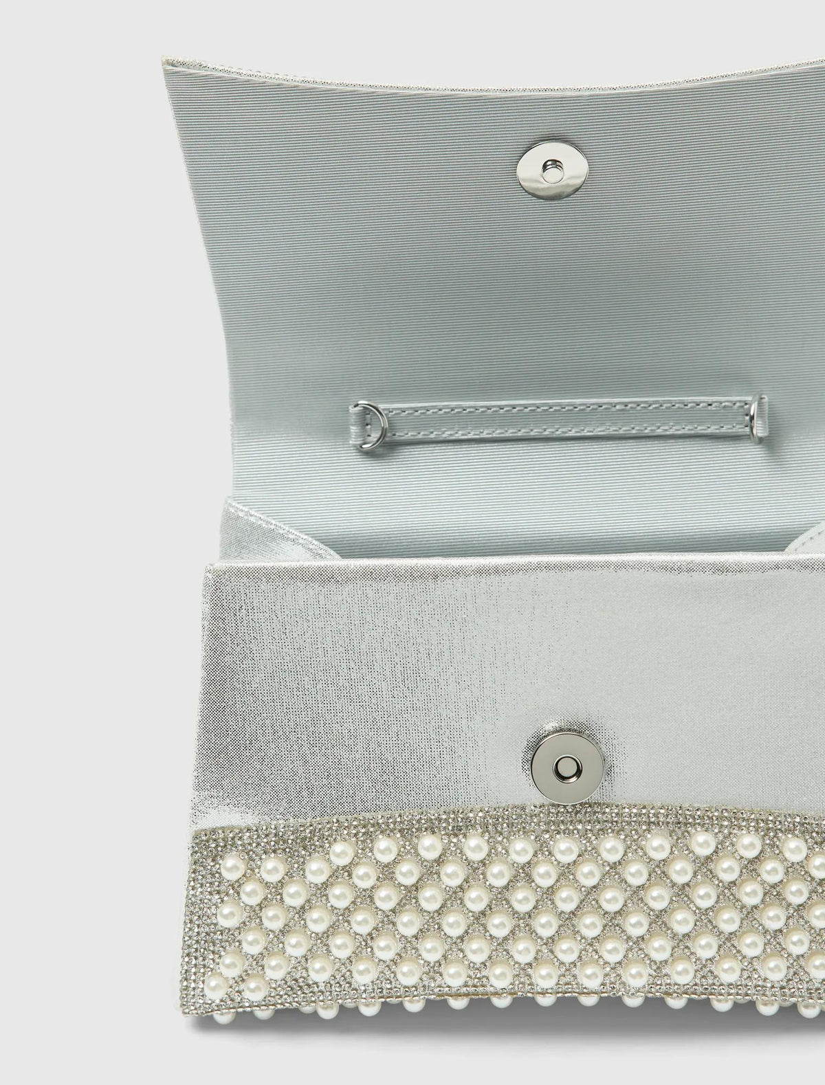 Eliana Pearl Sparkle Top Handle Silver/ Pearl