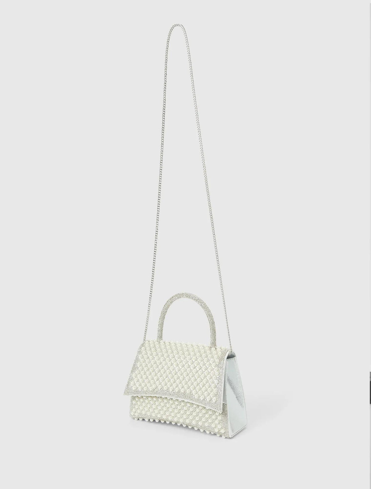 Eliana Pearl Sparkle Top Handle Silver/ Pearl