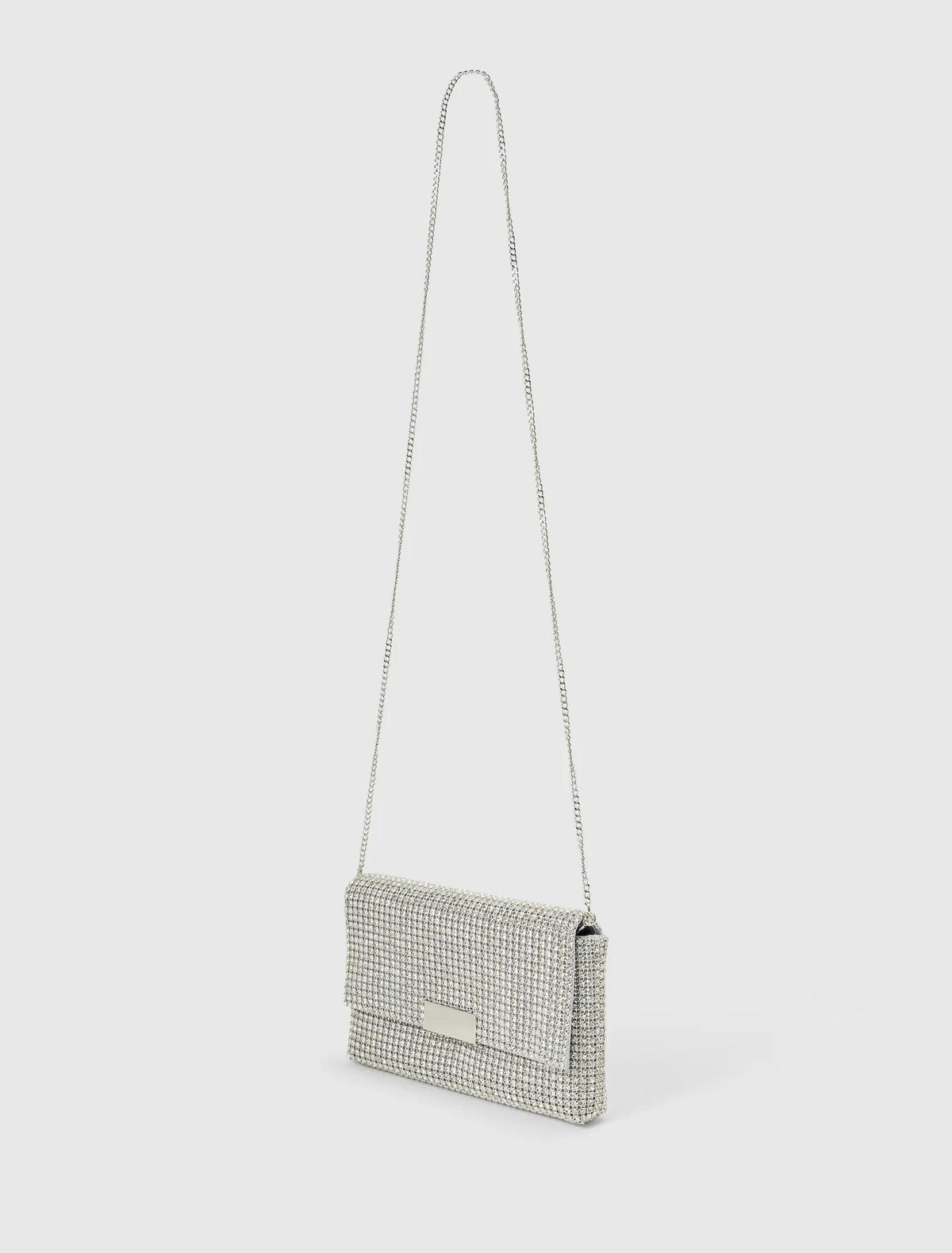 Gia Sparkle Clutch Silver_mannequin