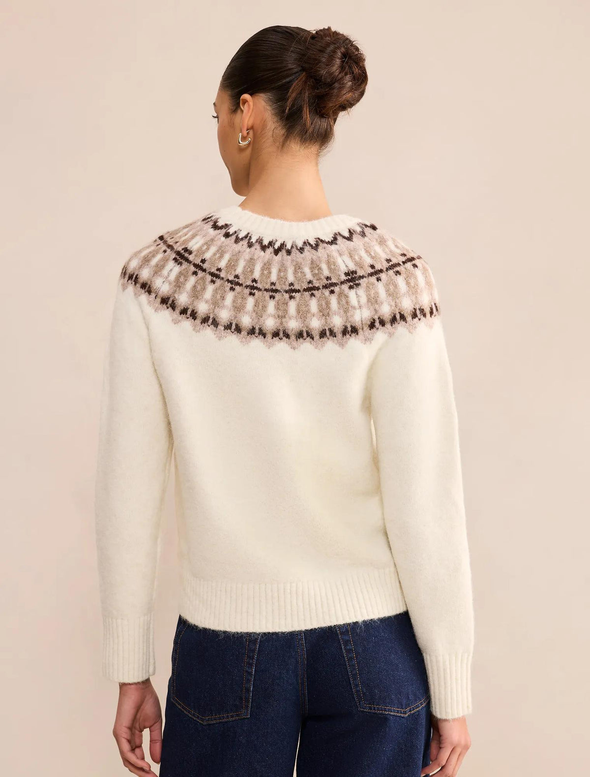 Rosa Fair Isle Sweater Cream Fair Isle