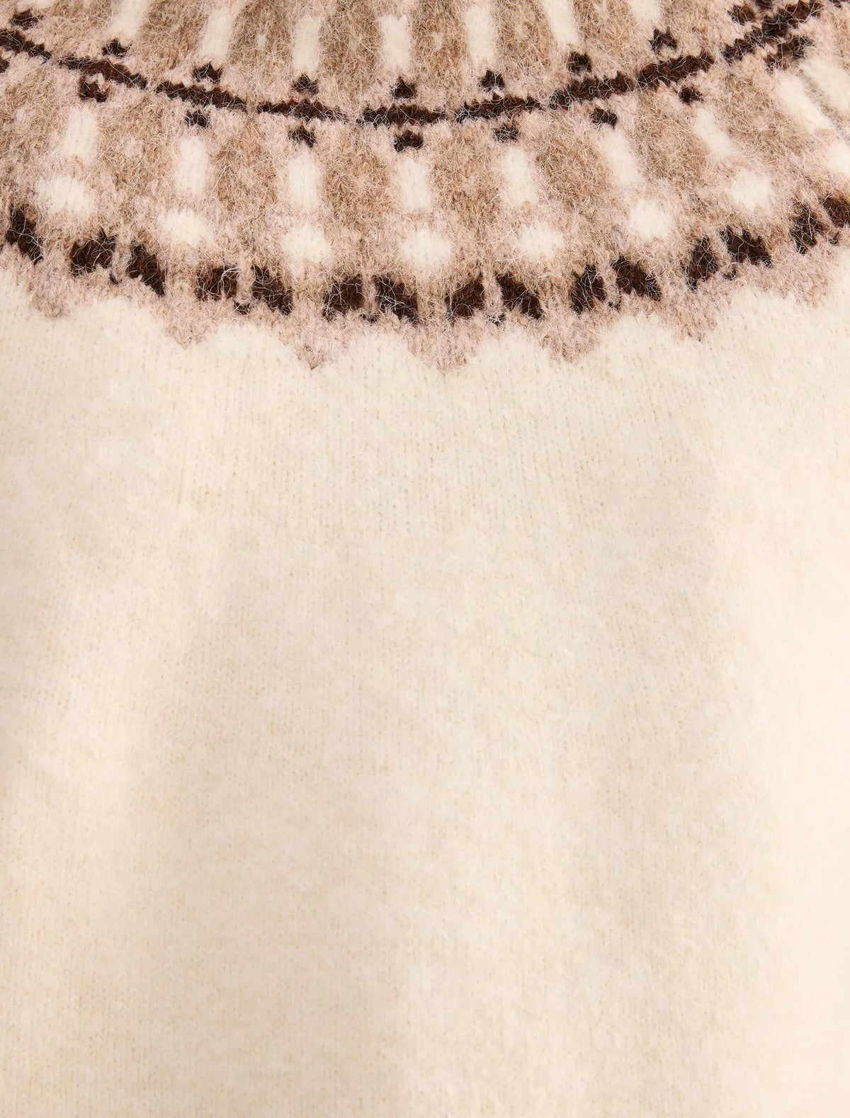 Rosa Fair Isle Sweater Cream Fair Isle