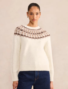 Rosa Fair Isle Sweater Cream Fair Isle